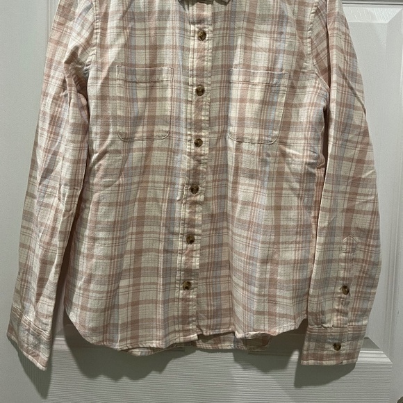 Pact NWT Women's Plaid Flannel Button Down (SM) - Picture 2 of 7